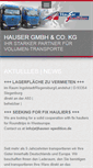 Mobile Screenshot of hauser-spedition.de