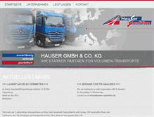 Tablet Screenshot of hauser-spedition.de